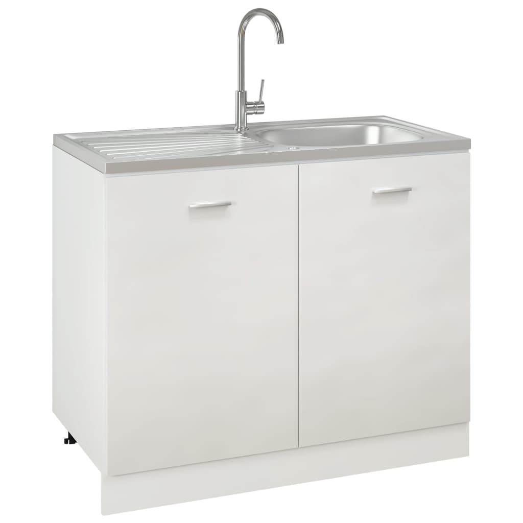 Spüle mit Abtropffläche Set Silbern 1000x500x155 mm Edelstahl - Premium Küchenspülen & Spülbecken  - Just €133.70! Shop now at homesales4u