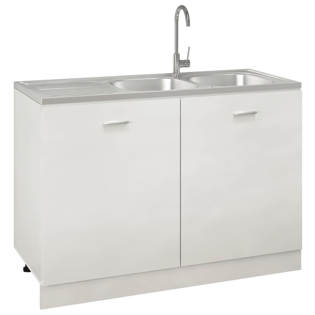 Doppelspüle Silbern 1200x500x155 mm Edelstahl - Premium Küchenspülen & Spülbecken  - Just €207.53! Shop now at homesales4u