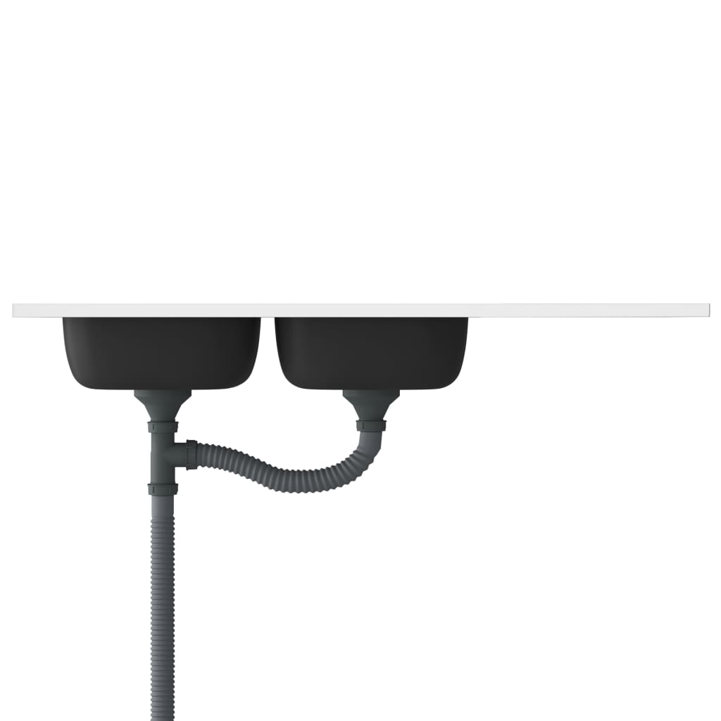 Doppelspüle Silbern 1200x500x155 mm Edelstahl - Premium Küchenspülen & Spülbecken  - Just €207.53! Shop now at homesales4u