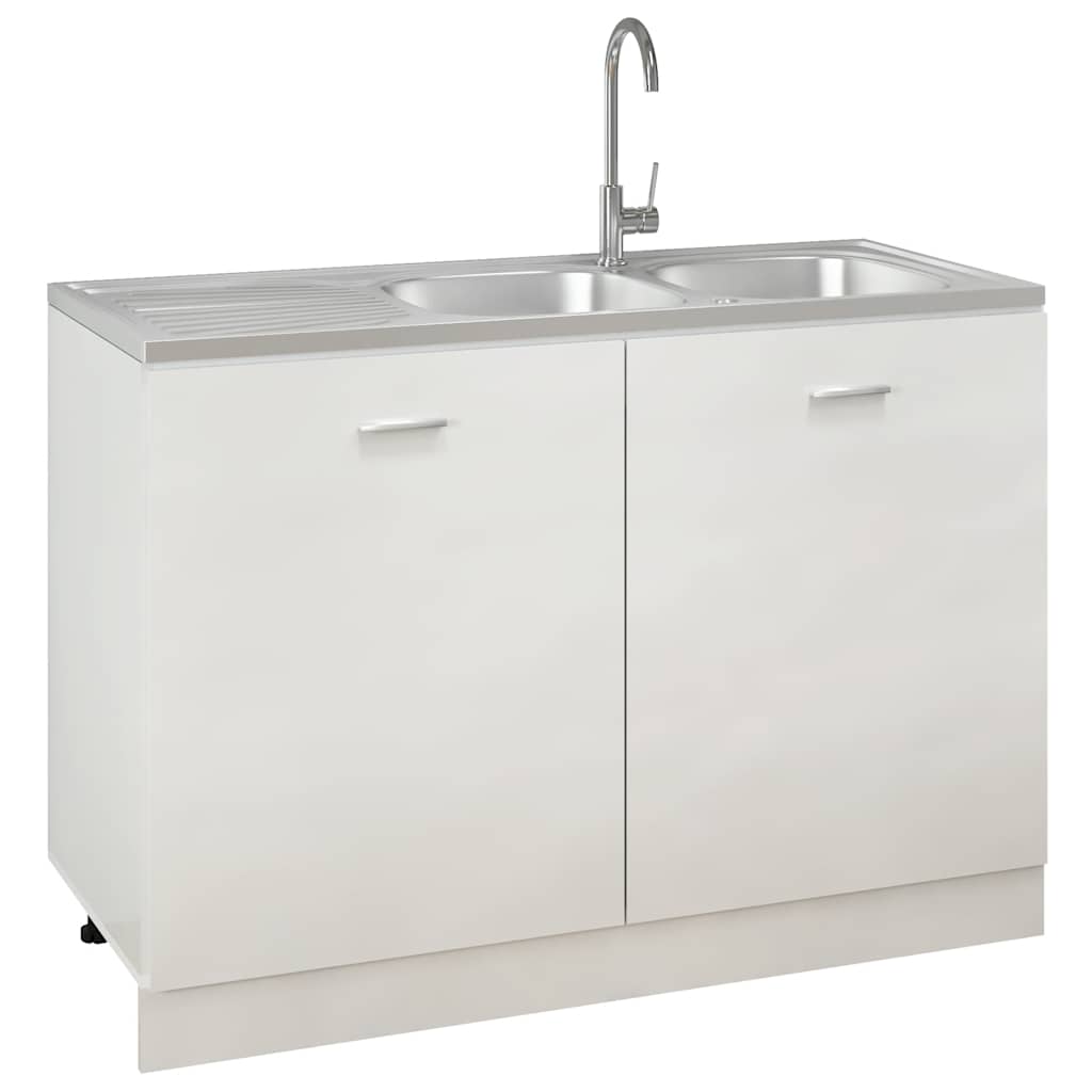 Doppelspüle Silbern 1200x600x155 mm Edelstahl - Premium Küchenspülen & Spülbecken  - Just €188! Shop now at homesales4u