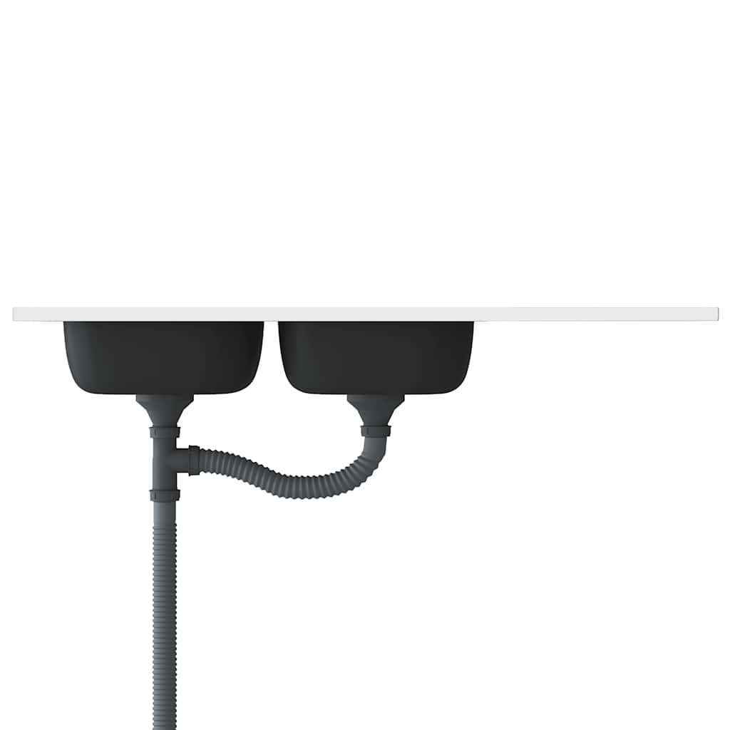 Doppelspüle Silbern 1200x600x155 mm Edelstahl - Premium Küchenspülen & Spülbecken  - Just €188! Shop now at homesales4u
