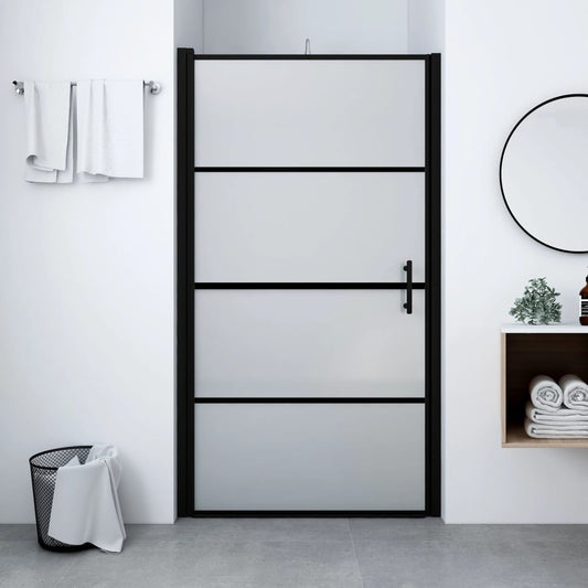 Duschtür Mattes Hartglas 81x195 cm Schwarz - Premium Duschkabinen & -türen  - Just €261.33! Shop now at homesales4u