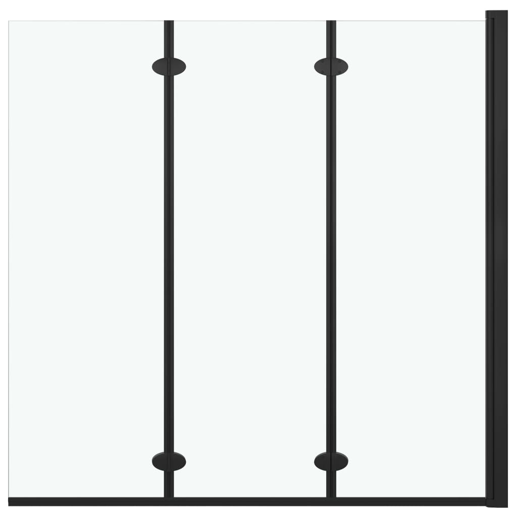 Faltbare Duschkabine 3 Paneele ESG 130x138 cm Schwarz - Premium Duschkabinen & -türen  - Just €203.68! Shop now at homesales4u