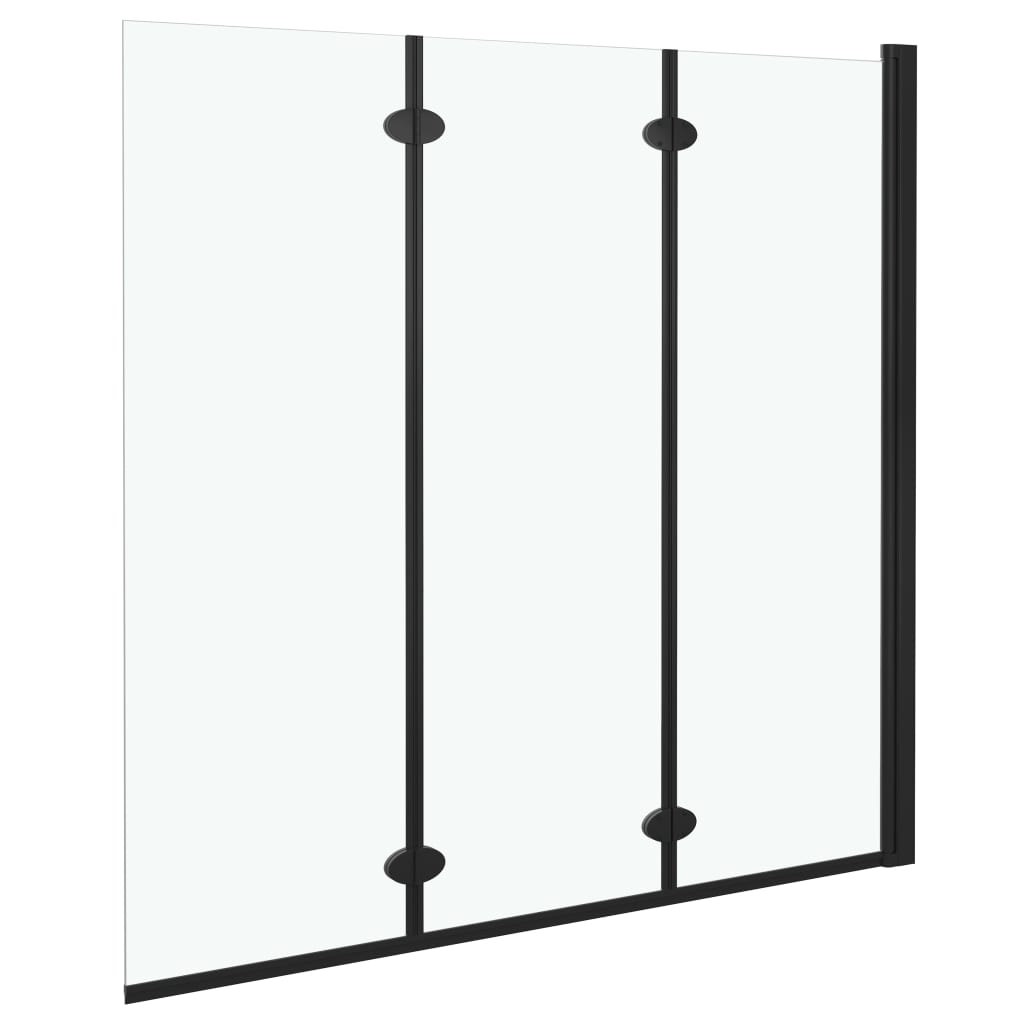 Faltbare Duschkabine 3 Paneele ESG 130x138 cm Schwarz - Premium Duschkabinen & -türen  - Just €203.68! Shop now at homesales4u