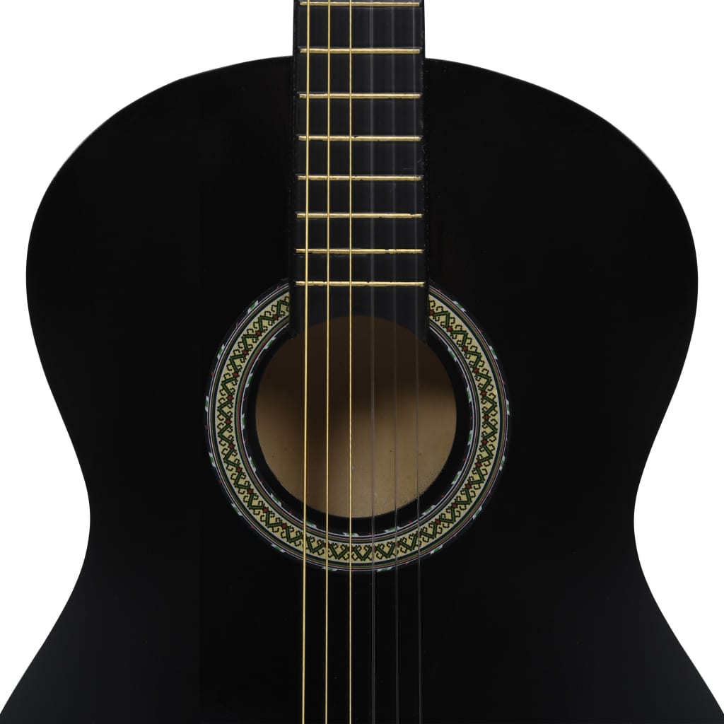 Klassikgitarre für Anfänger mit Tasche Schwarz 4/4 39" - Premium Gitarren  - Just €103.42! Shop now at homesales4u