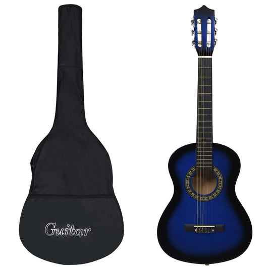 Klassikgitarre für Anfänger und Kinder mit Tasche Blau 1/2 34" - Premium Gitarren  - Just €85.69! Shop now at homesales4u