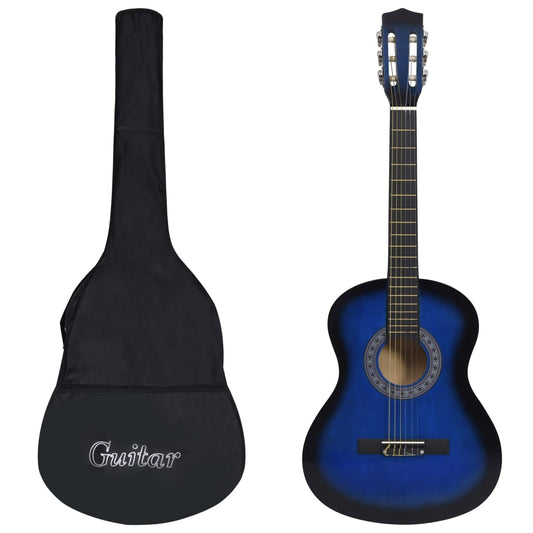 Klassikgitarre für Anfänger mit Tasche Blau 3/4 36" - Premium Gitarren  - Just €94.60! Shop now at homesales4u