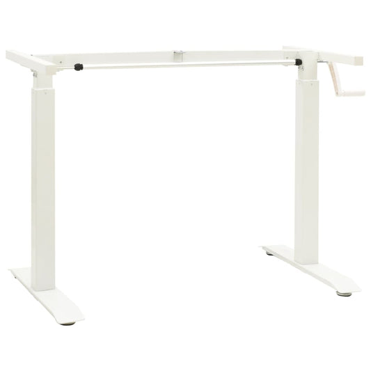 Schreibtisch-Gestell Manuell Höhenverstellbar Handkurbel Weiß - Premium Arbeitsplätze im Großraumbüro  - Just €190.87! Shop now at homesales4u