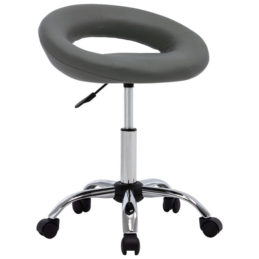 Arbeitshocker auf Rollen Grau Kunstleder - Premium Bürostühle  - Just €84.11! Shop now at homesales4u