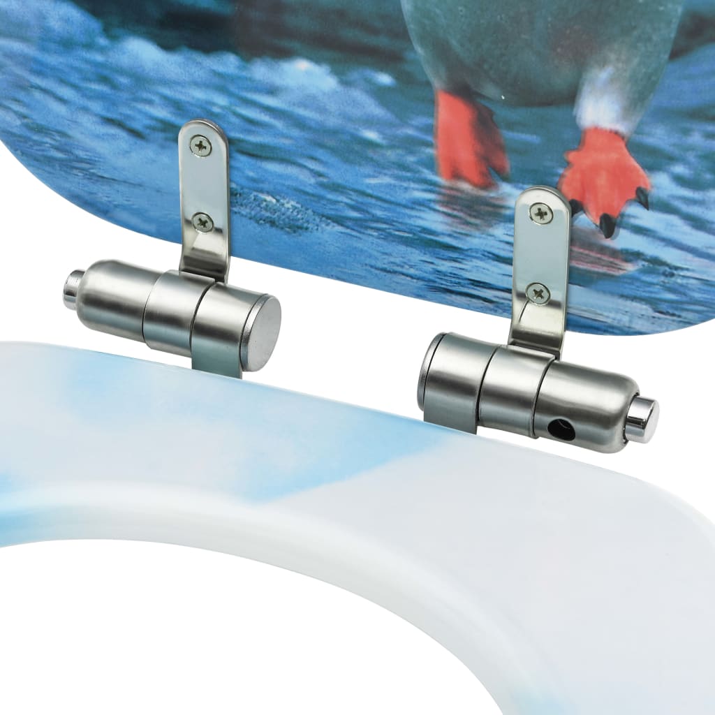 Toilettensitze mit Soft-Close-Deckel 2 Stk. MDF Pinguin-Design - Premium Toilettensitze  - Just €133.54! Shop now at homesales4u