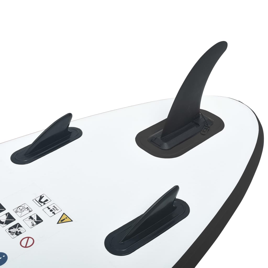 Aufblasbares Stand Up Paddle Board Set Schwarz und Weiß - Premium Paddelboards  - Just €235.71! Shop now at homesales4u