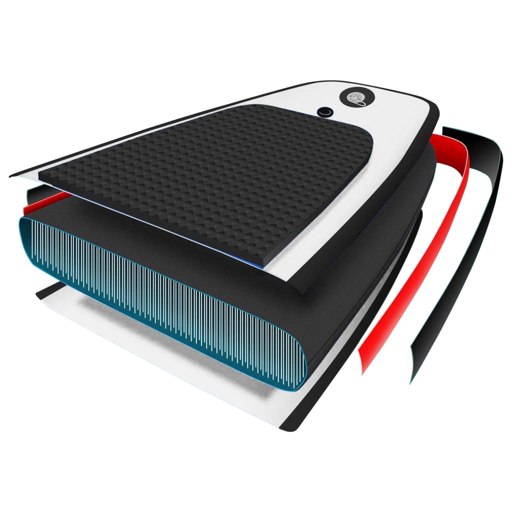 Aufblasbares Stand Up Paddle Board Set Schwarz und Weiß - Premium Paddelboards  - Just €235.71! Shop now at homesales4u