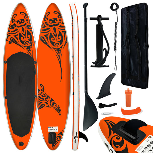 SUP-Board-Set Aufblasbar 366x76x15 cm Orange - Premium Paddelboards  - Just €393.09! Shop now at homesales4u