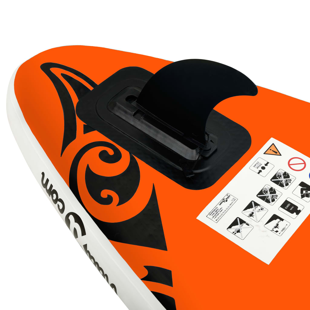 SUP-Board-Set Aufblasbar 366x76x15 cm Orange - Premium Paddelboards  - Just €393.09! Shop now at homesales4u