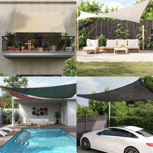 Sonnensegel 160 g/m² Anthrazit 4/5x3 m HDPEE - Premium Sonnenschirme & Sonnenschutze  - Just €53.89! Shop now at homesales4u