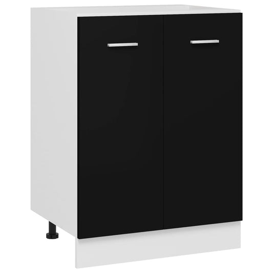Unterschrank Lyon Schwarz 60x46x81,5 cm Holzwerkstoff - Premium Küchenschränke  - Just €116.21! Shop now at homesales4u