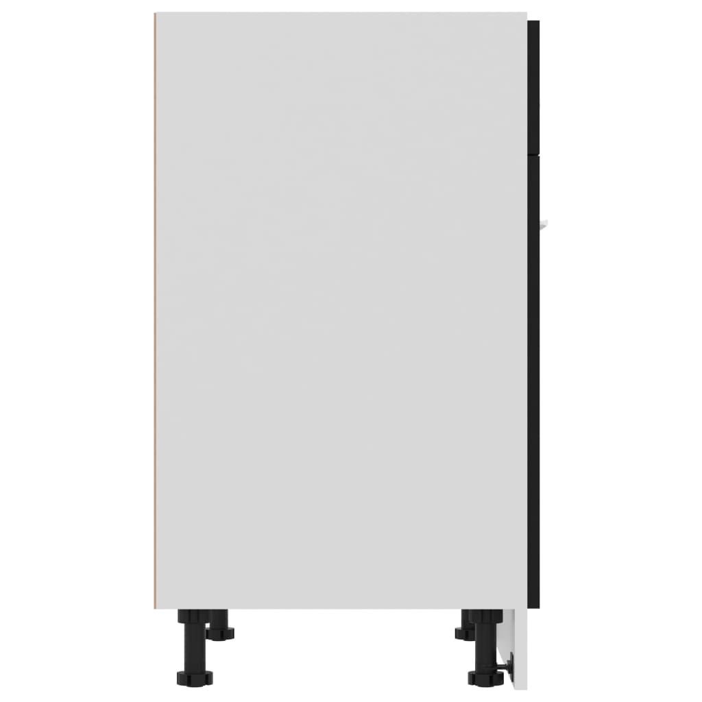 Schubunterschrank Lyon Schwarz 60x46x81,5 cm Holzwerkstoff - Premium Küchenschränke  - Just €106.05! Shop now at homesales4u
