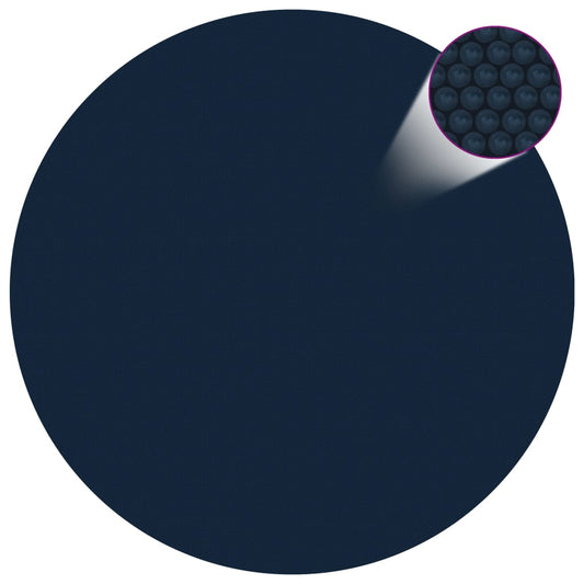 Treibende Pool-Solarplane PE 455 cm Schwarz und Blau - Premium Poolabdeckungen & -unterlagen  - Just €73.23! Shop now at homesales4u