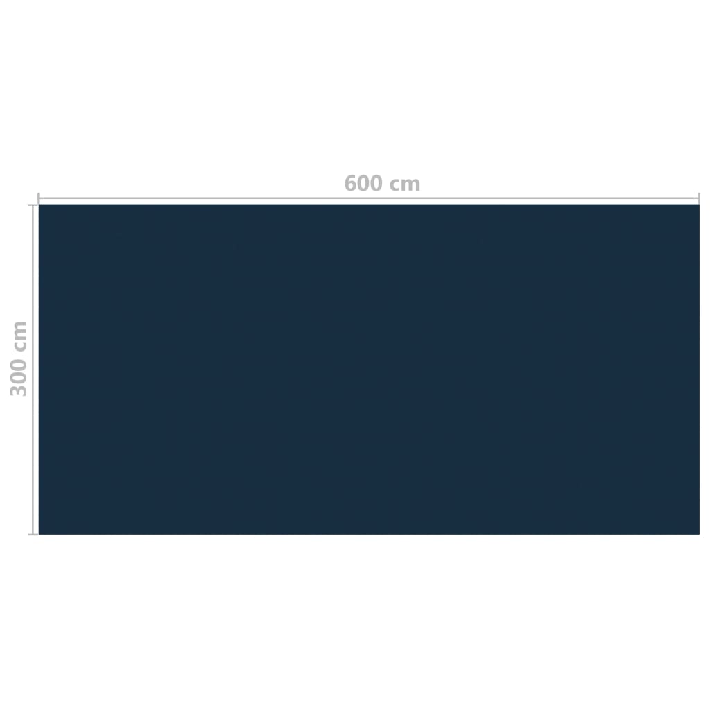 Treibende Pool-Solarplane PE 600x300 cm Schwarz und Blau - Premium Poolabdeckungen & -unterlagen  - Just €68.28! Shop now at homesales4u