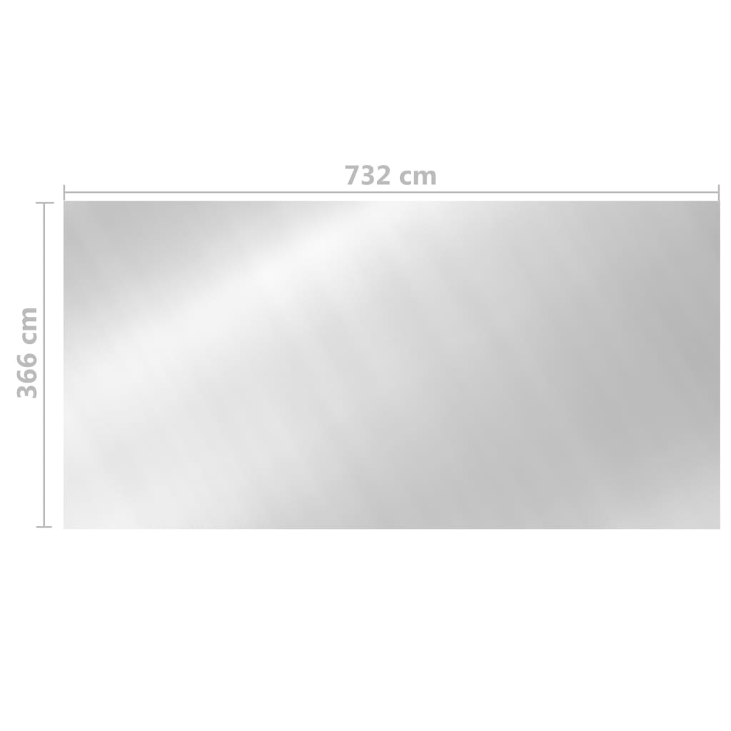 Poolabdeckung Silbern 732x366 cm PE - Premium Poolabdeckungen & -unterlagen  - Just €113.32! Shop now at homesales4u