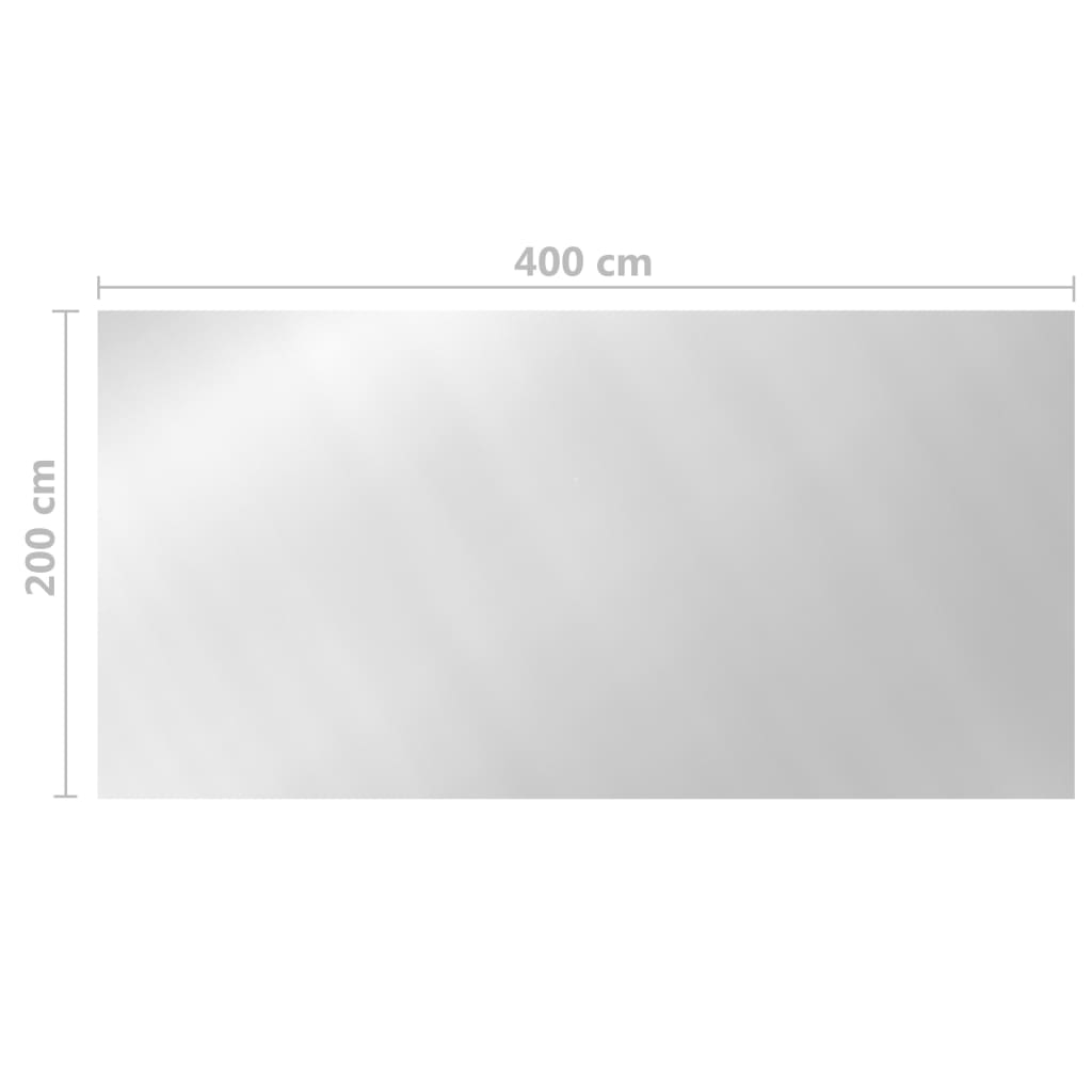 Poolabdeckung Silbern 400x200 cm PE - Premium Poolabdeckungen & -unterlagen  - Just €40.40! Shop now at homesales4u