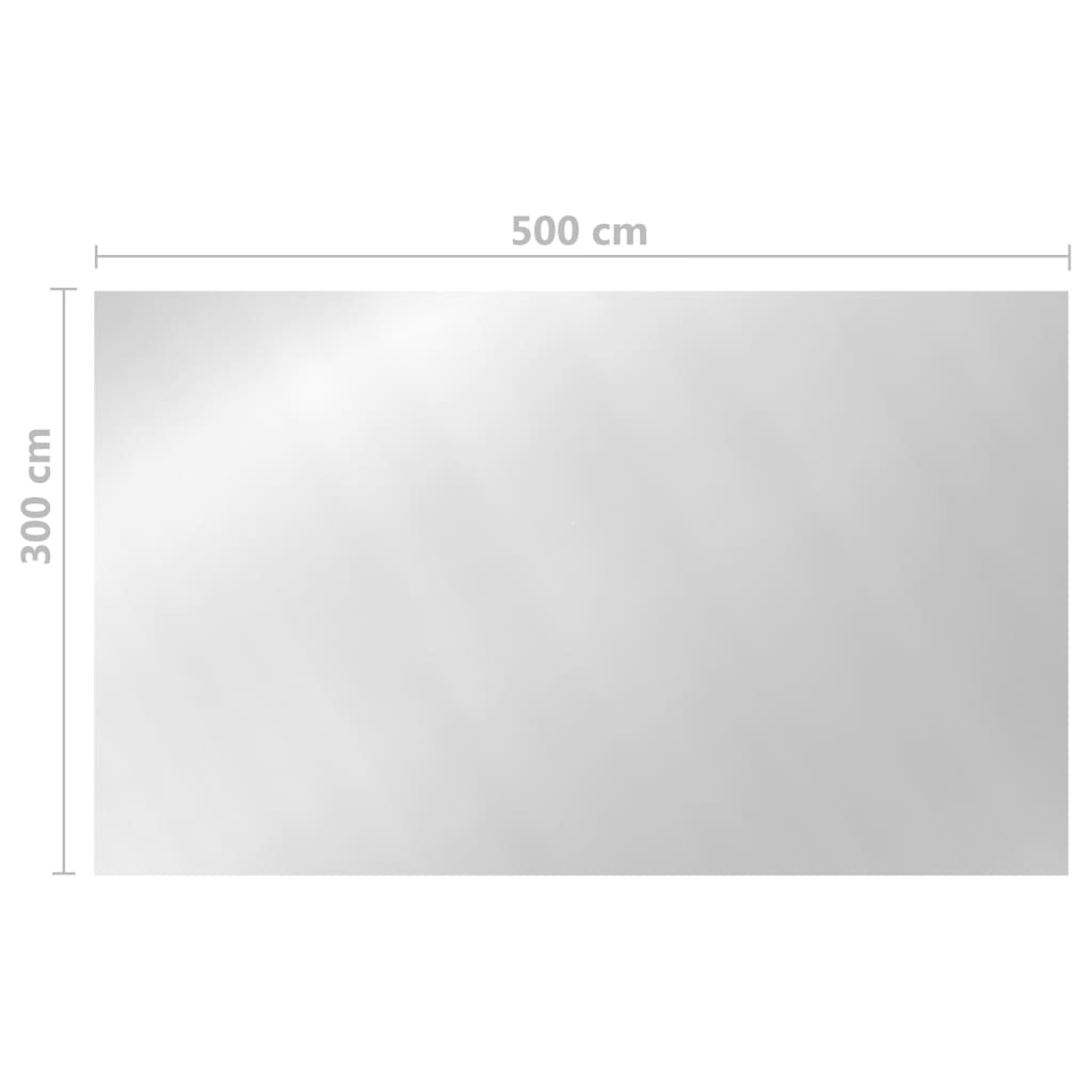 Rechteckige Poolabdeckung 500x300 cm PE Silbern - Premium Poolabdeckungen & -unterlagen  - Just €61.83! Shop now at homesales4u