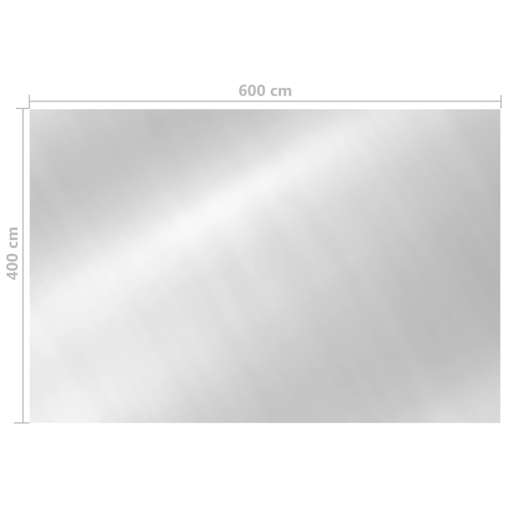Rechteckige Poolabdeckung 600x400 cm PE Silbern - Premium Poolabdeckungen & -unterlagen  - Just €88.09! Shop now at homesales4u