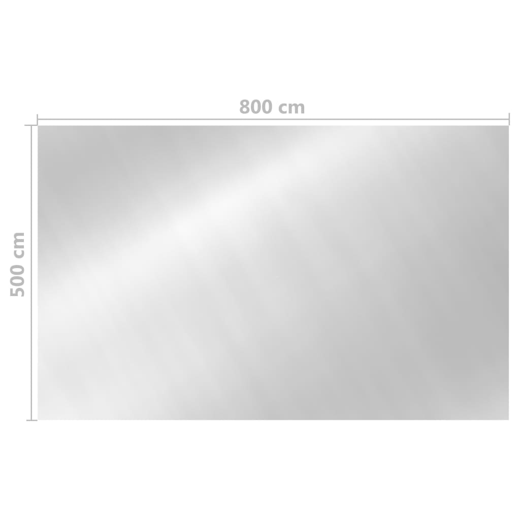 Rechteckige Poolabdeckung 800x500 cm PE Silbern - Premium Poolabdeckungen & -unterlagen  - Just €154.81! Shop now at homesales4u