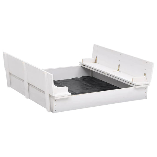 Sandkasten Tannenholz Weiß 95x90x15 cm - Premium Sandkästen  - Just €133.60! Shop now at homesales4u