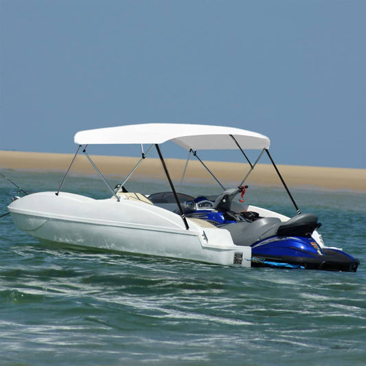 4-Bow Bimini Top Weiß 243x(230-244)x137 cm - Premium Bootspersenninge & Bootsplanen  - Just €243.75! Shop now at homesales4u