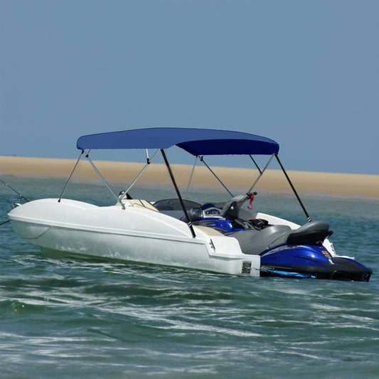 4-Bow Bimini Top Marineblau 243x(230-244)x137 cm - Premium Bootspersenninge & Bootsplanen  - Just €247.69! Shop now at homesales4u