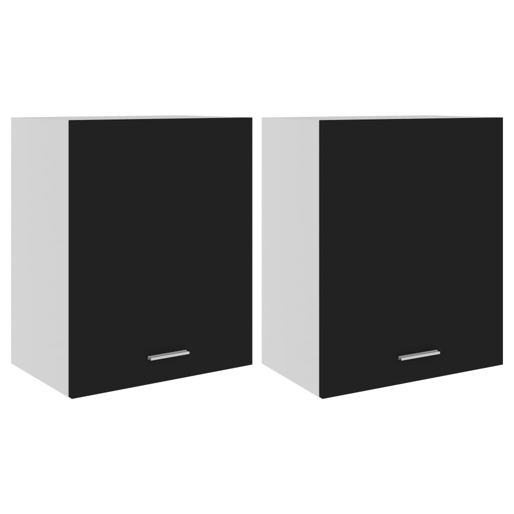 Hängeschränke 2 Stk. Lyon Schwarz 50x31x60 cm Holzwerkstoff - Premium Küchenschränke  - Just €114.64! Shop now at homesales4u