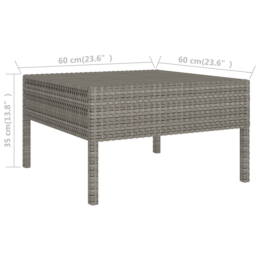 10-tlg. Garten-Lounge-Set mit Auflagen Poly Rattan Grau - Premium Gartenmöbel-Sets  - Just €799.78! Shop now at homesales4u