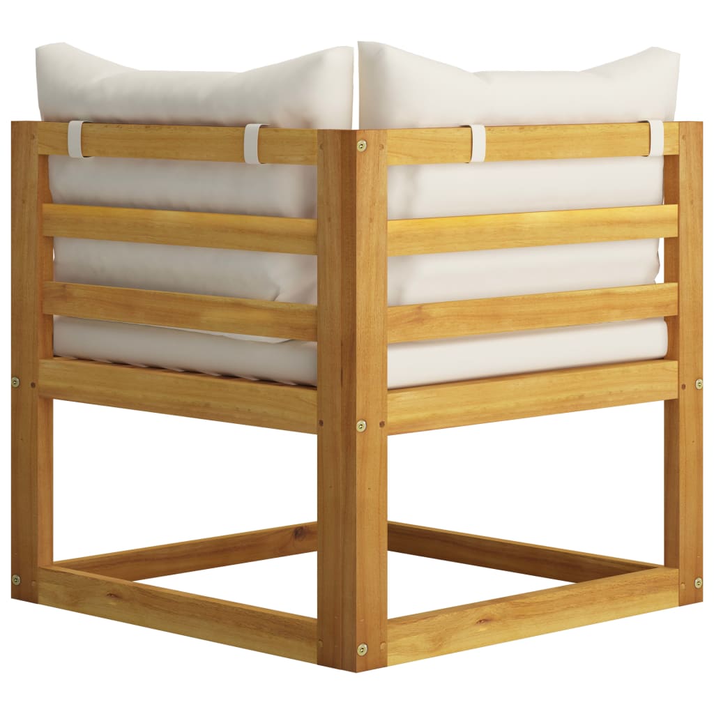 5-tlg. Garten-Lounge-Set mit Auflagen Creme Massivholz Akazie - Premium Gartenmöbel-Sets  - Just €588.02! Shop now at homesales4u