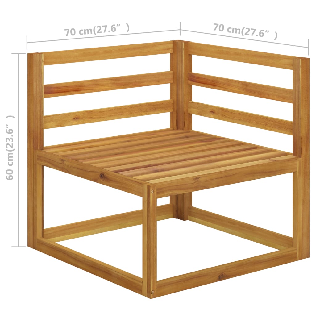 5-tlg. Garten-Lounge-Set mit Auflagen Creme Massivholz Akazie - Premium Gartenmöbel-Sets  - Just €588.02! Shop now at homesales4u