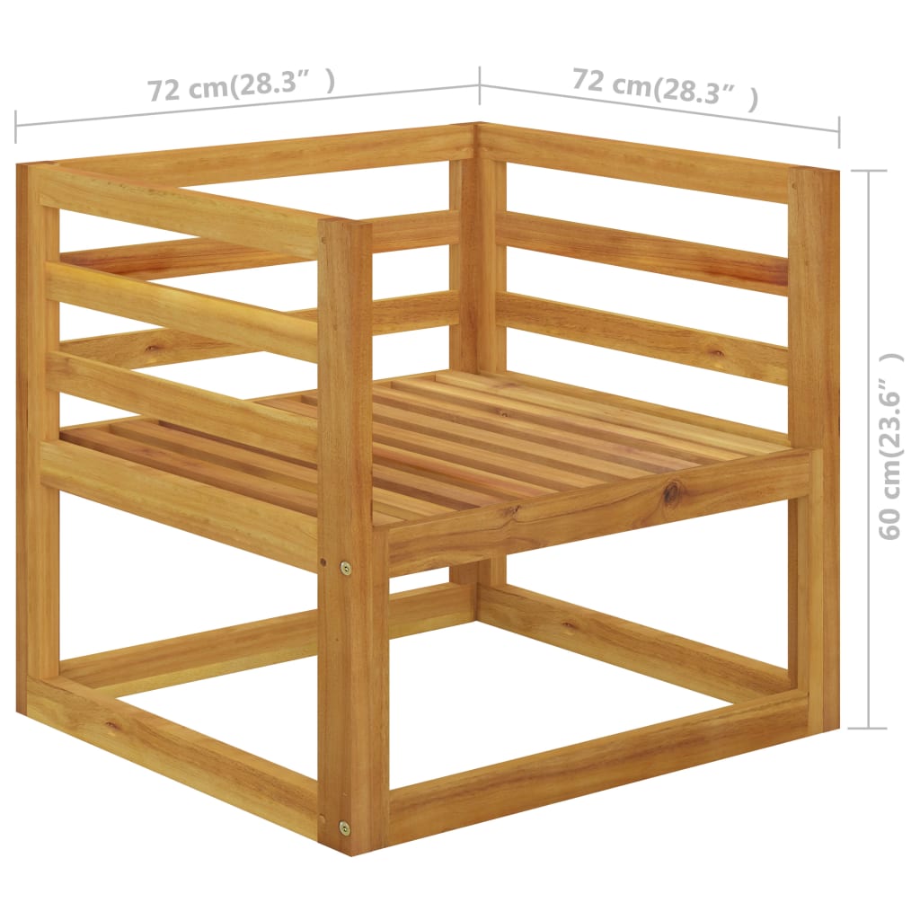 5-tlg. Garten-Lounge-Set mit Auflagen Creme Massivholz Akazie - Premium Gartenmöbel-Sets  - Just €588.02! Shop now at homesales4u