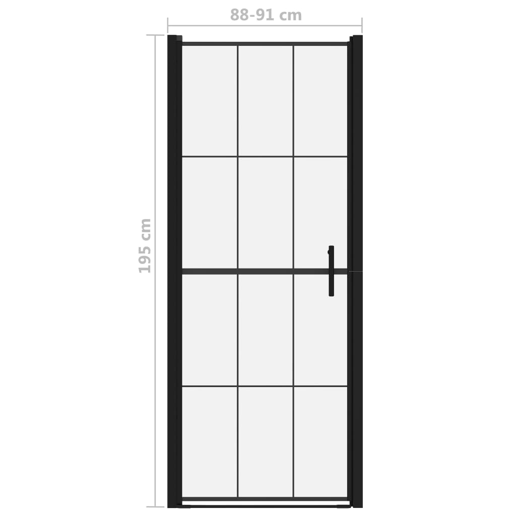 Duschtür Hartglas 91x195 cm Schwarz - Premium Duschkabinen & -türen  - Just €276.38! Shop now at homesales4u