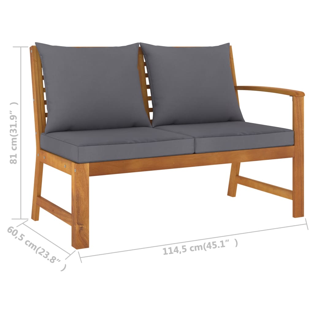 5-tlg. Garten-Lounge-Set mit Auflagen Massivholz Akazie - Premium Gartenmöbel-Sets  - Just €760.97! Shop now at homesales4u