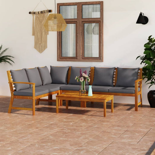 5-tlg. Garten-Lounge-Set mit Auflagen Massivholz Akazie - Premium Gartenmöbel-Sets  - Just €760.97! Shop now at homesales4u