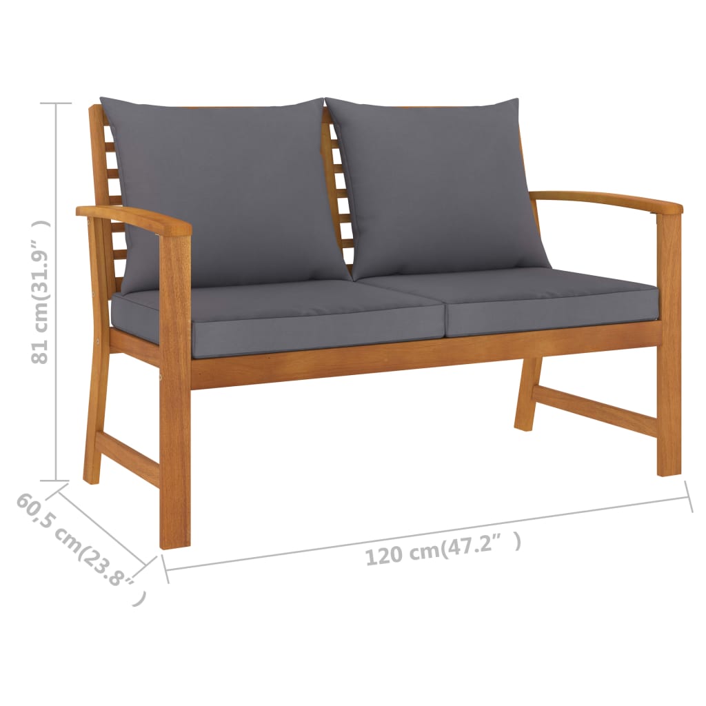 5-tlg. Garten-Lounge-Set mit Auflagen Massivholz Akazie - Premium Gartenmöbel-Sets  - Just €752.19! Shop now at homesales4u