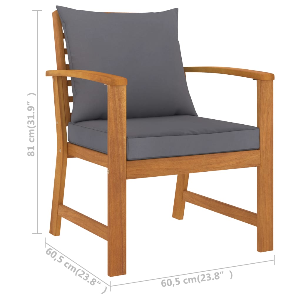 5-tlg. Garten-Lounge-Set mit Auflagen Massivholz Akazie - Premium Gartenmöbel-Sets  - Just €752.19! Shop now at homesales4u