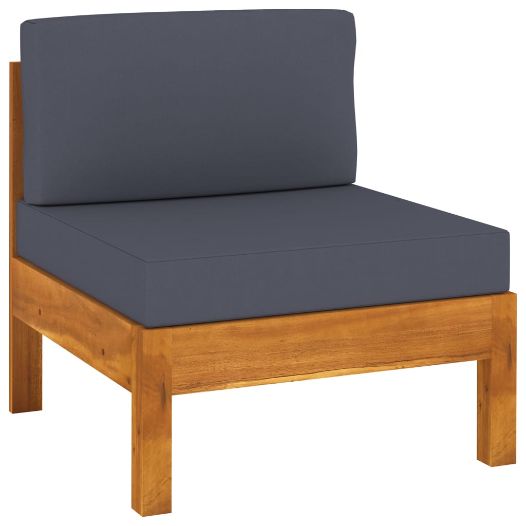 7-tlg. Garten-Lounge-Set mit Dunkelgrauen Auflagen Akazienholz - Premium Gartenmöbel-Sets  - Just €1188.08! Shop now at homesales4u