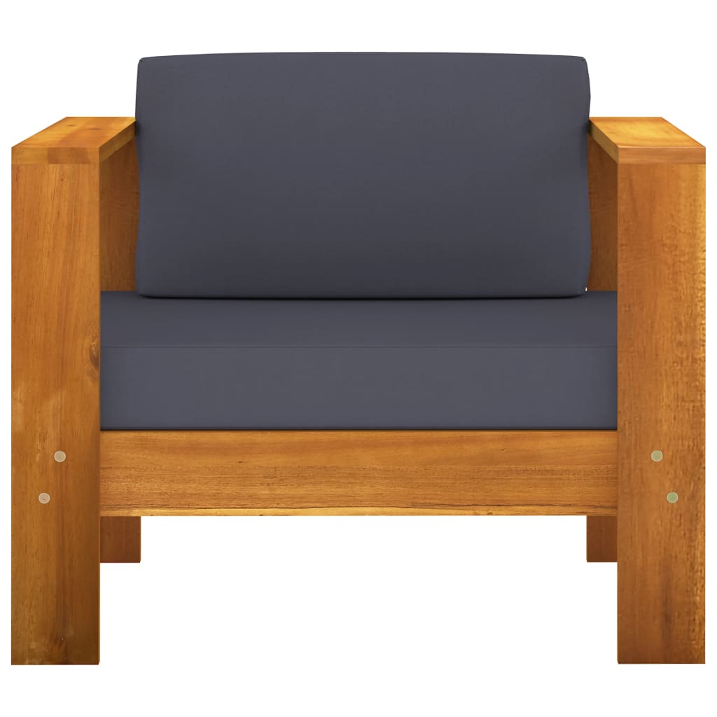 7-tlg. Garten-Lounge-Set mit Dunkelgrauen Auflagen Akazienholz - Premium Gartenmöbel-Sets  - Just €1188.08! Shop now at homesales4u