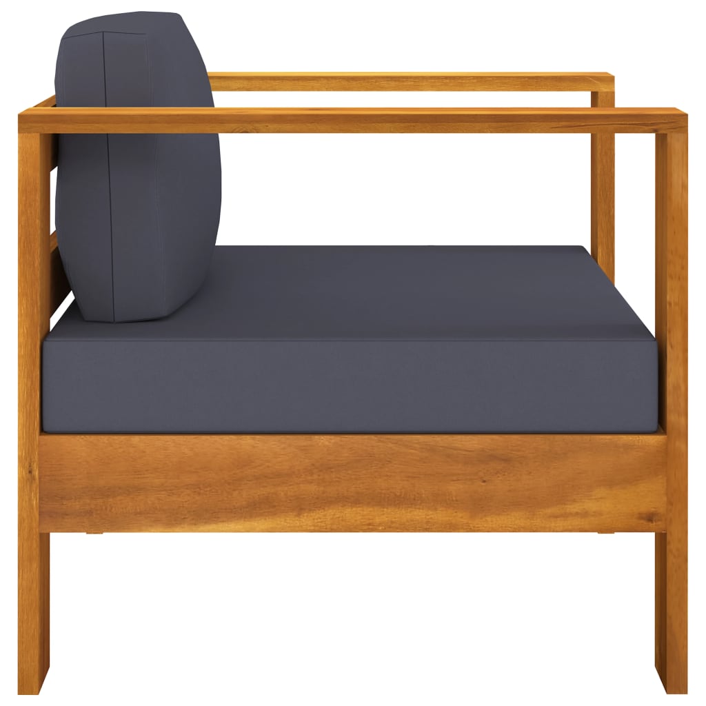 7-tlg. Garten-Lounge-Set mit Dunkelgrauen Auflagen Akazienholz - Premium Gartenmöbel-Sets  - Just €1188.08! Shop now at homesales4u