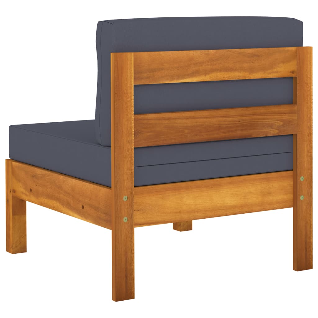 7-tlg. Garten-Lounge-Set mit Dunkelgrauen Auflagen Akazienholz - Premium Gartenmöbel-Sets  - Just €1188.08! Shop now at homesales4u