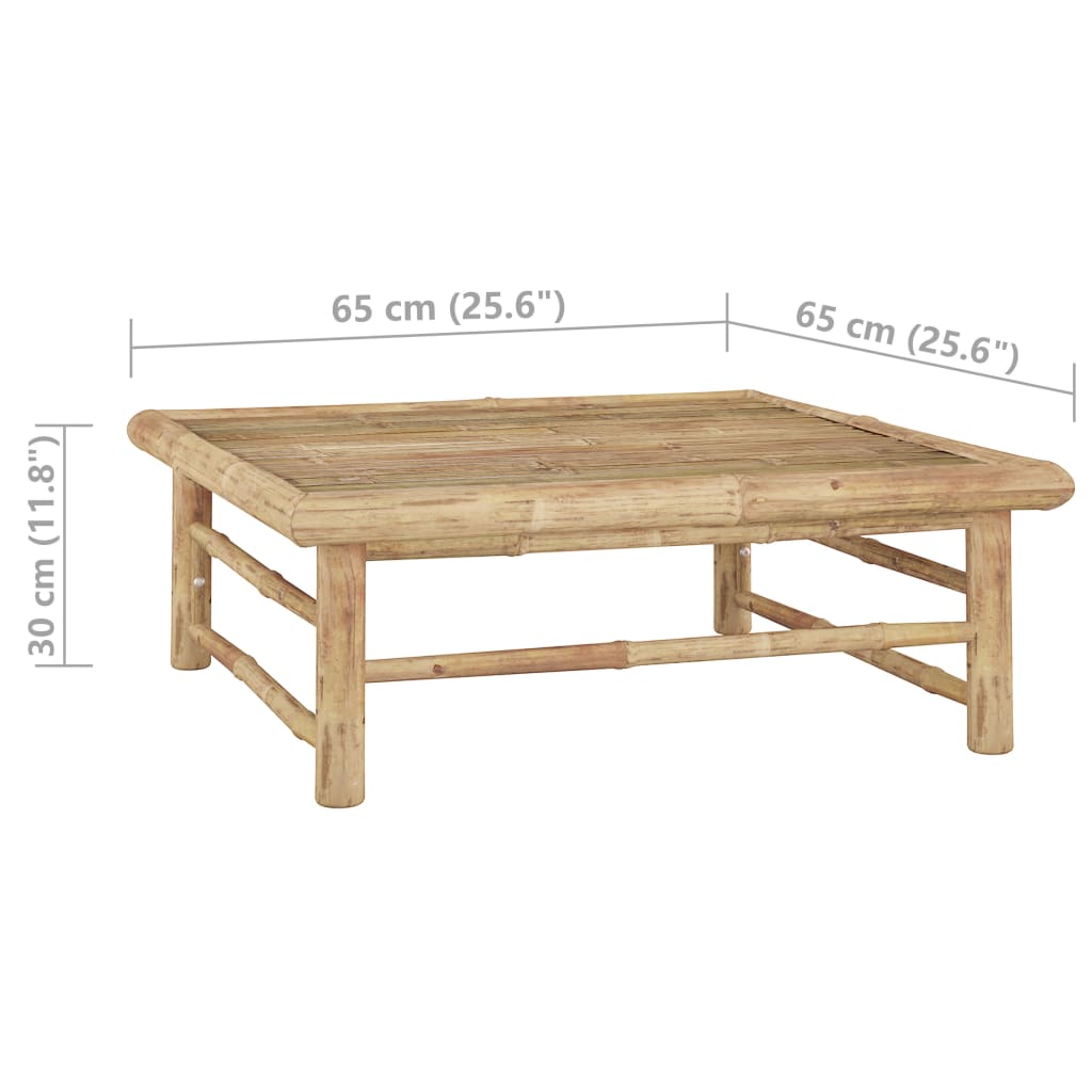 7-tlg. Garten-Lounge-Set mit Dunkelgrauen Kissen Bambus - Premium Gartenmöbel-Sets  - Just €890.68! Shop now at homesales4u