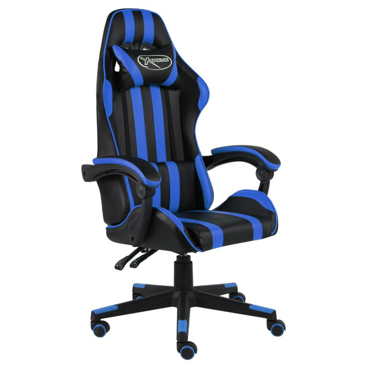 Gaming-Stuhl Schwarz und Blau Kunstleder - Premium Bürostühle  - Just €145.88! Shop now at homesales4u