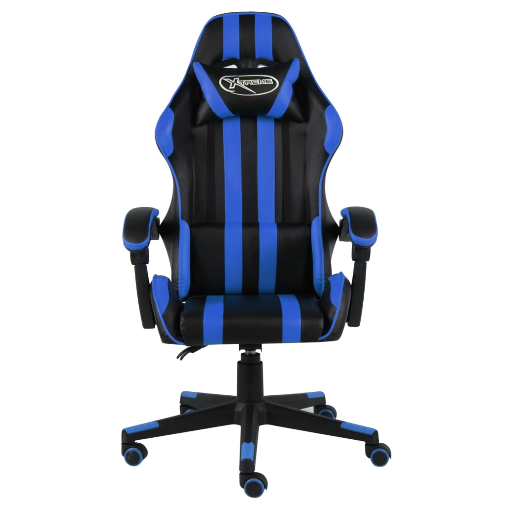 Gaming-Stuhl Schwarz und Blau Kunstleder - Premium Bürostühle  - Just €145.88! Shop now at homesales4u