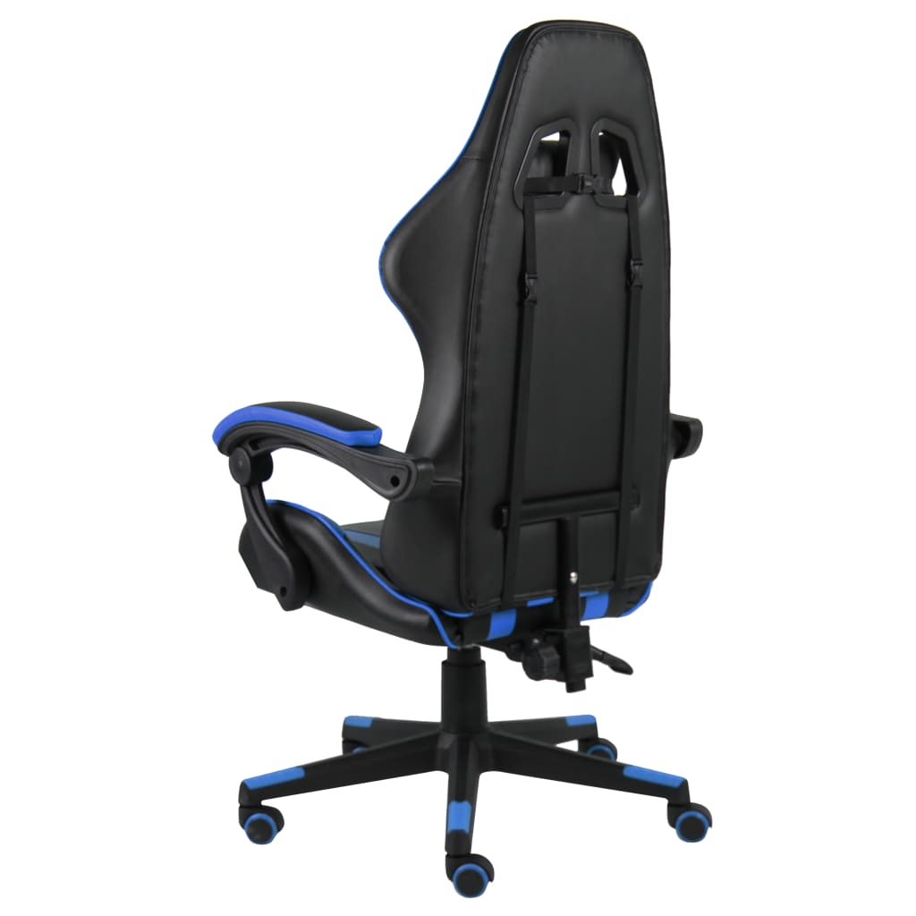 Gaming-Stuhl Schwarz und Blau Kunstleder - Premium Bürostühle  - Just €145.88! Shop now at homesales4u