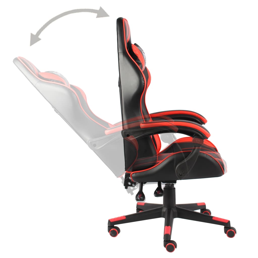 Gaming-Stuhl Schwarz und Rot Kunstleder - Premium Bürostühle  - Just €145.62! Shop now at homesales4u